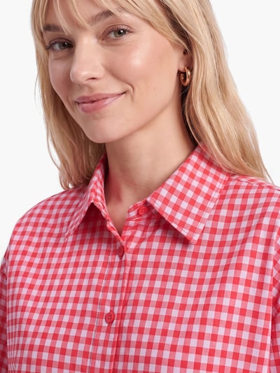 KAVAZI Bluse in XS in hellblau / burgunder, Produktansicht