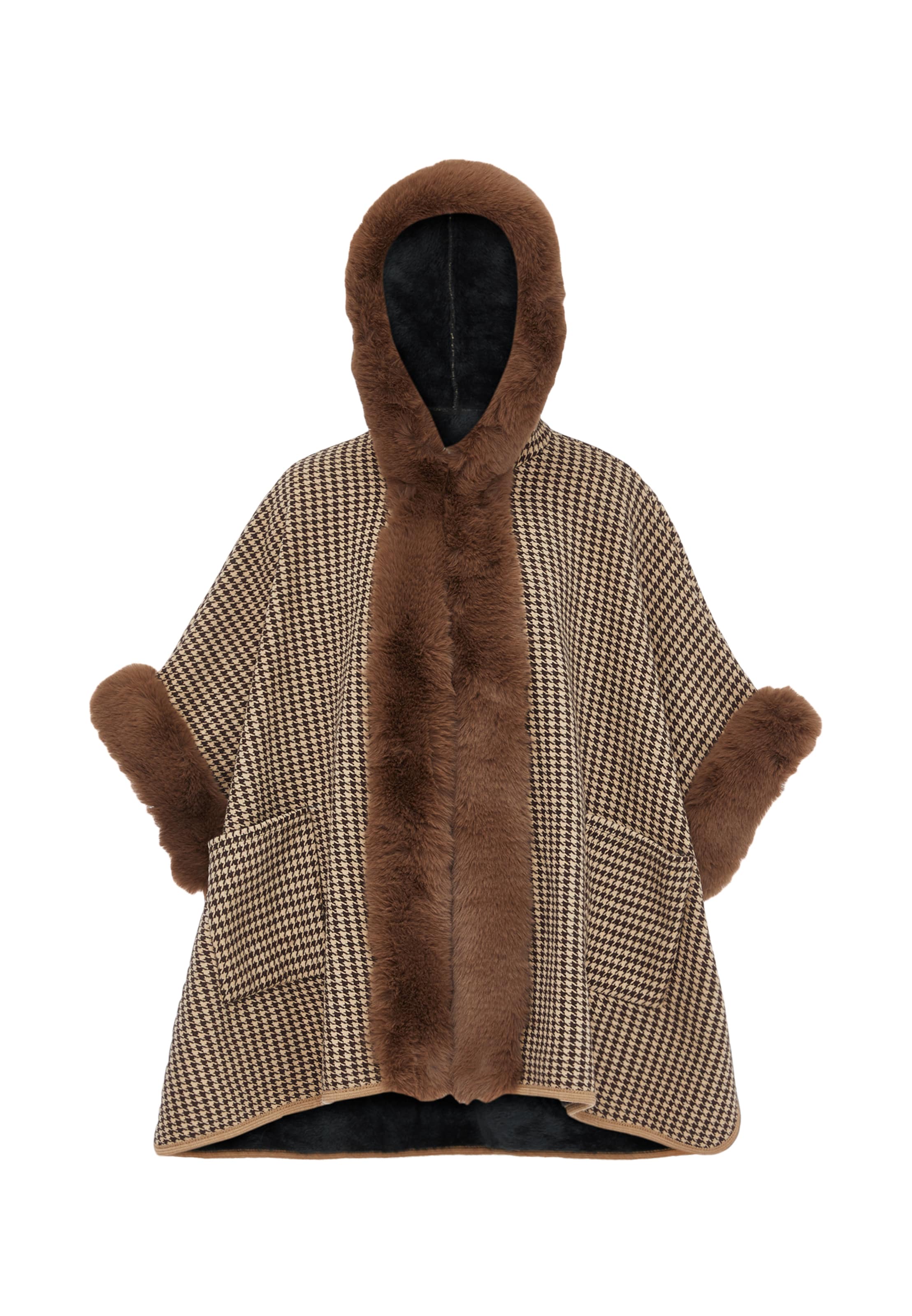 FRAULLY Cape in Brown: front