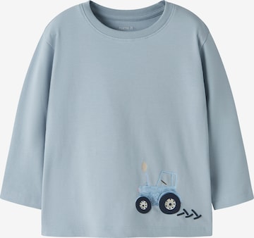 Tricou 'NMMFOTROELS' de la NAME IT pe albastru: față
