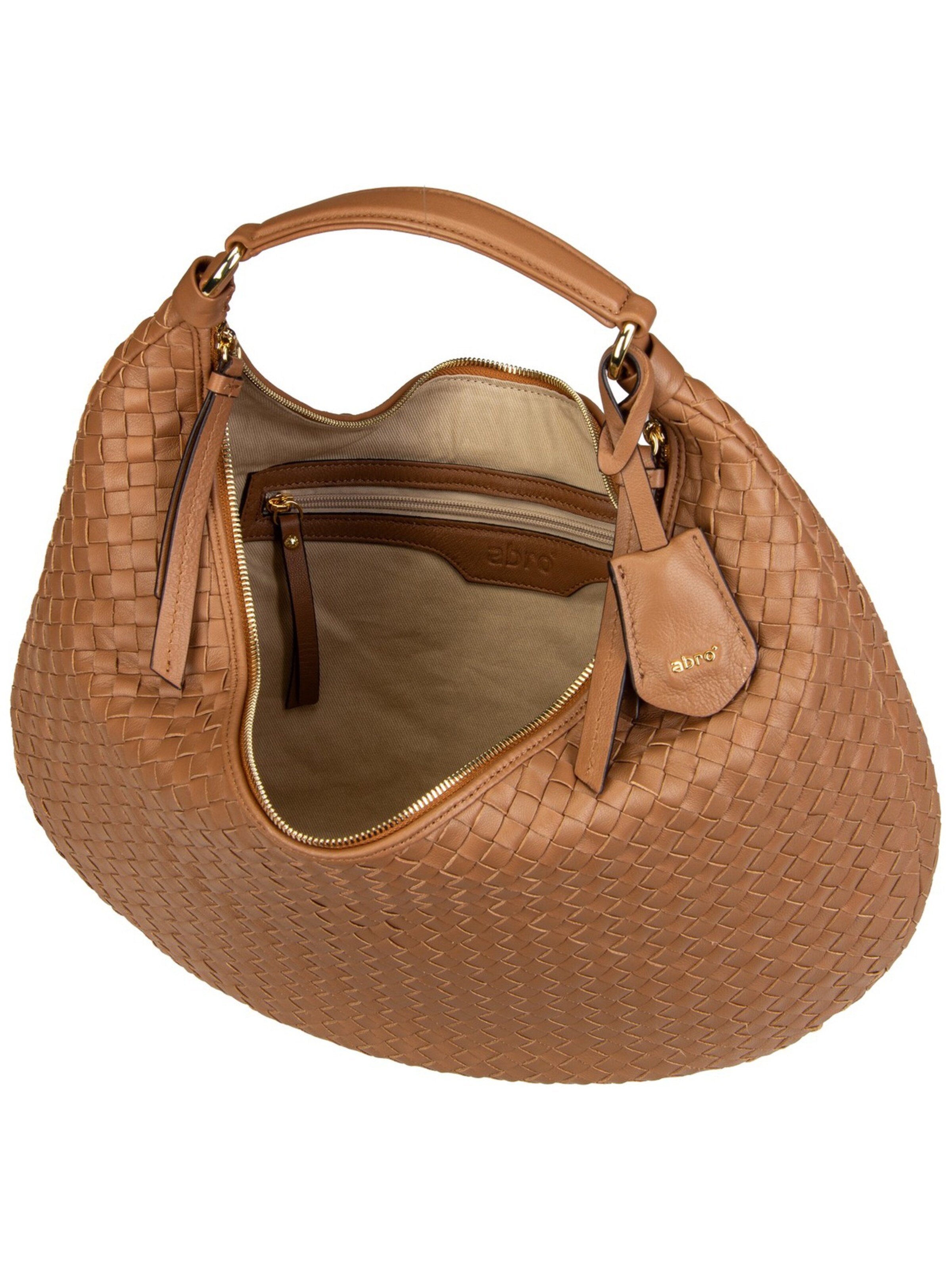 ABRO Handbag ' Nana Piuma Weaving ' in Brown