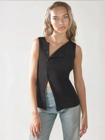 Chemisier Hiccup en noir : devant