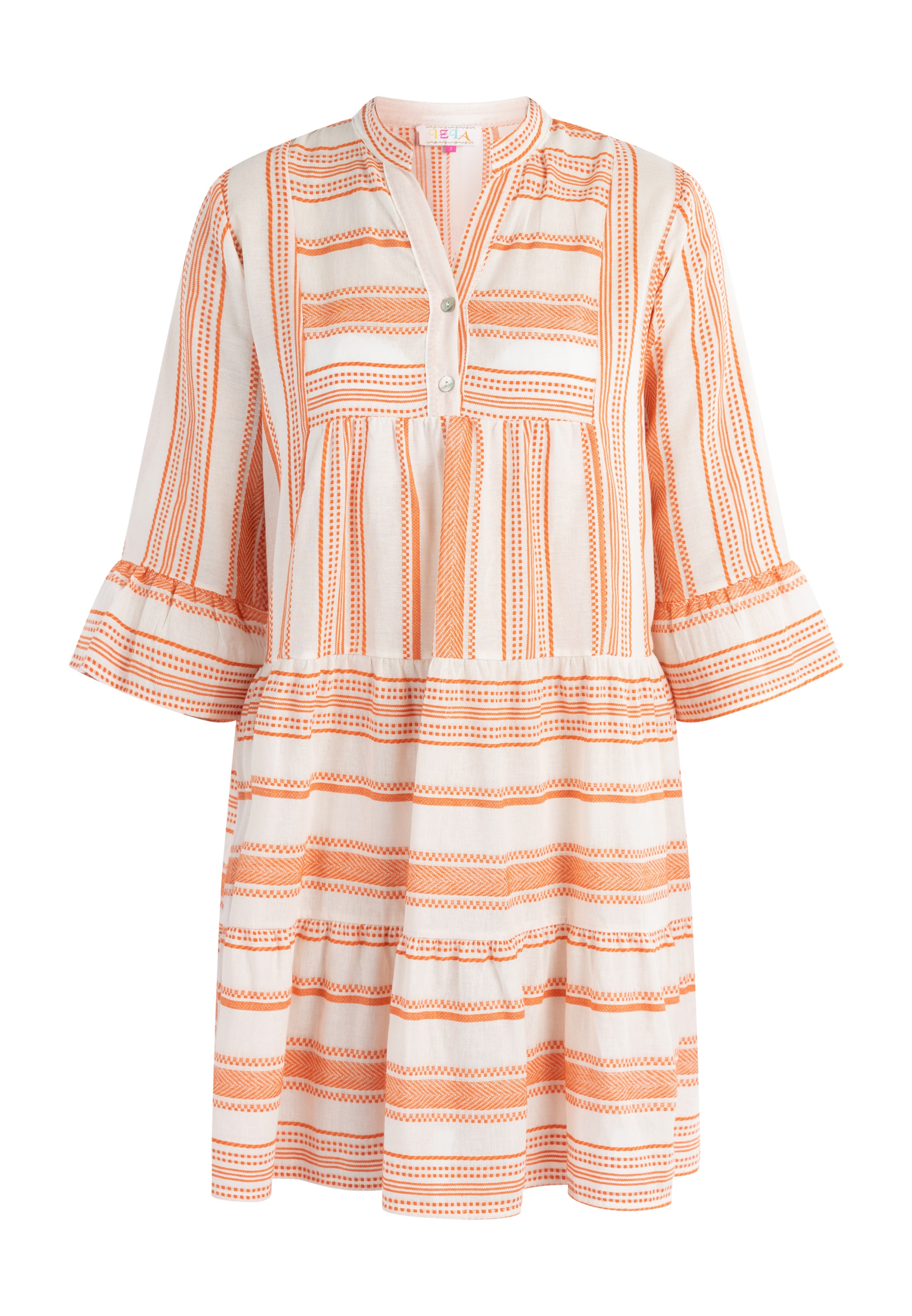 IZIA - Vestido de verano en naranja: frente