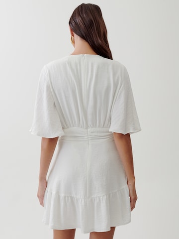 Tussah Dress 'MARTHA' in White