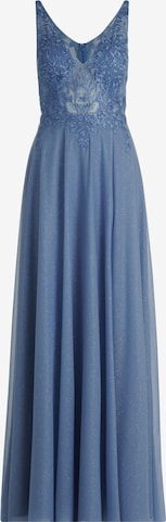 Vera Mont Abendkleid im Glitzer-Look in Blau: Vorderseite