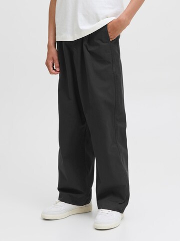 Baggy Pantalon Jack & Jones Junior en noir : devant