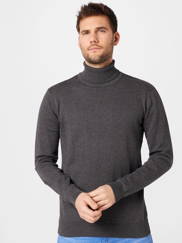 Denim Project Regular Fit Pullover 'ROLLY' in Grau: predná strana