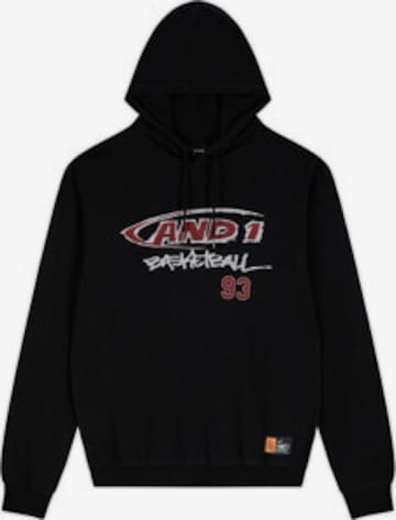 AND1Sweater majica - crna boja: prednji dio