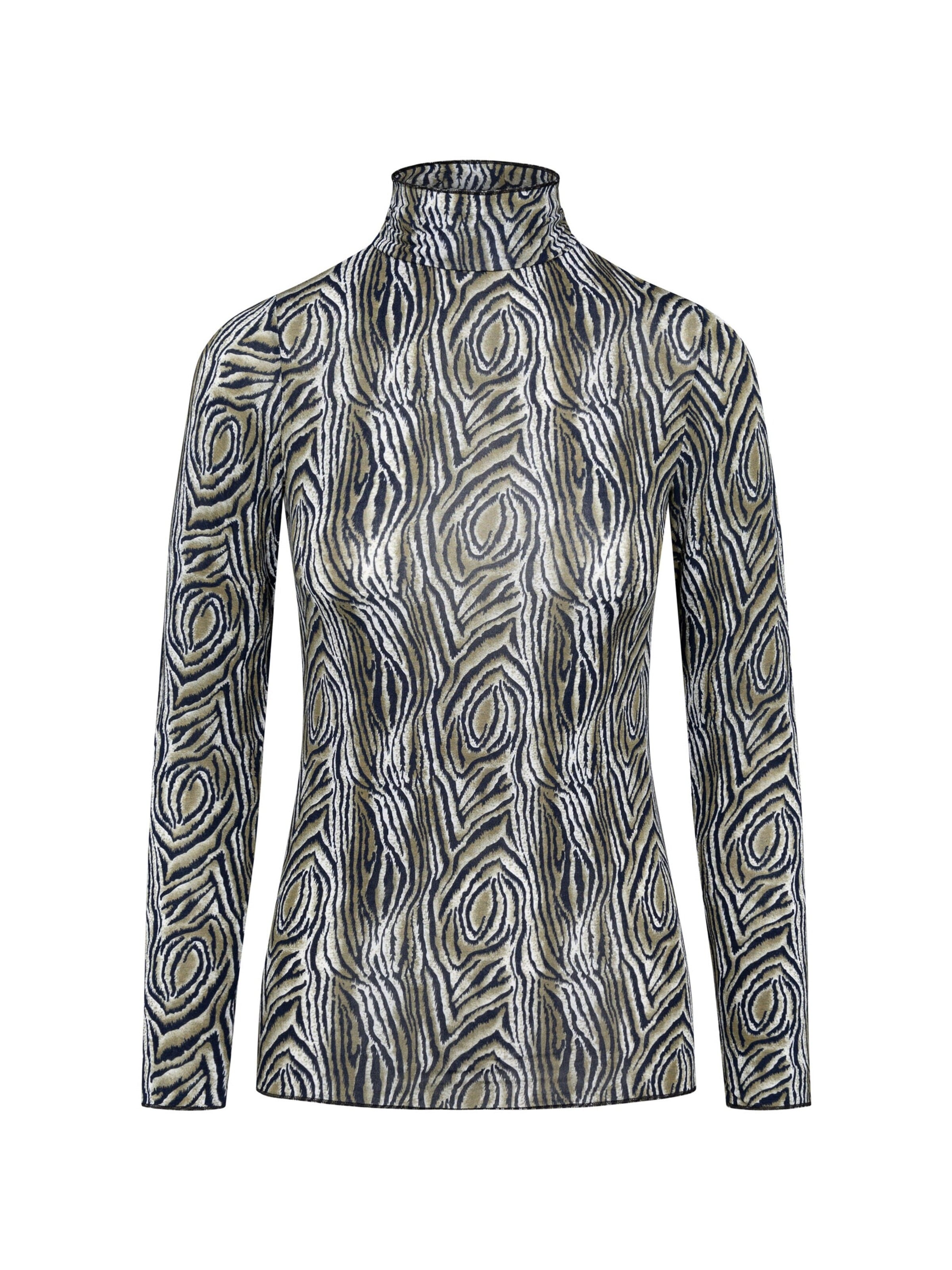 Maillot de corps 'Dolcevita Lungo Cashmere Modal Fantasia Animalier Beige' Ciocca en gris : devant