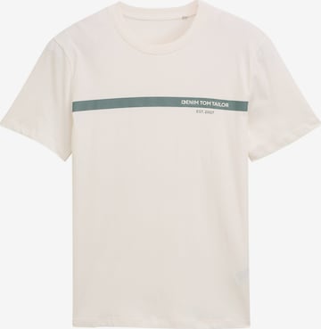 TOM TAILOR DENIM T-Shirt in Weiß: Vorderseite