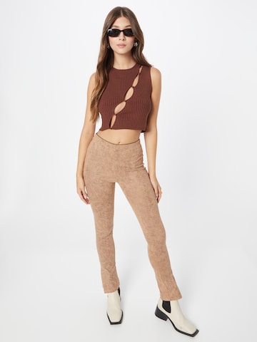 Colourful Rebel Skinny Leggings 'Ziva' in Brown