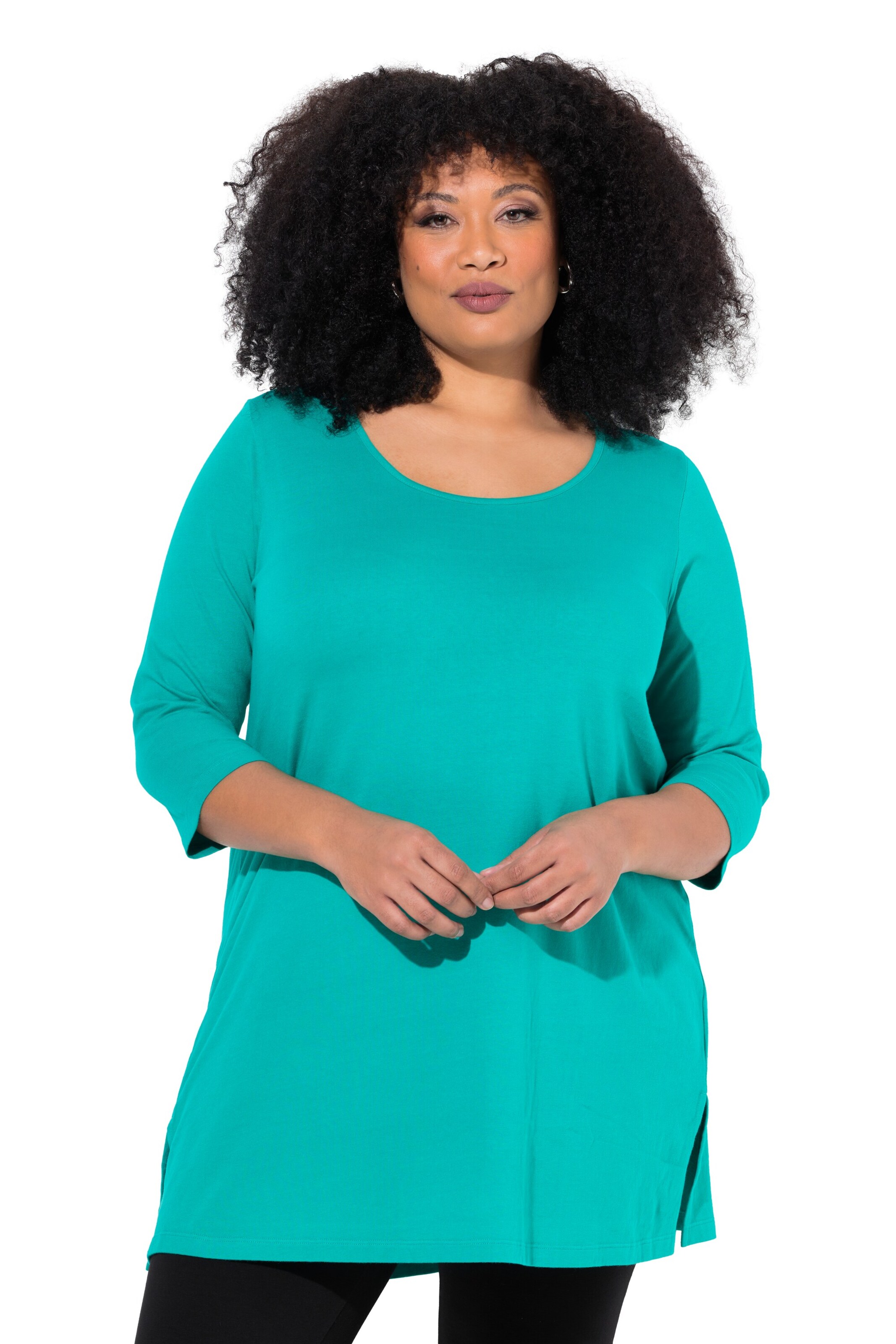 Ulla Popken Shirt in Groen: voorkant