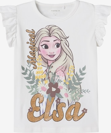 T-Shirt 'NMFABLA FROZEN' NAME IT en blanc : devant