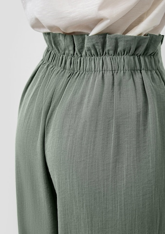 QS Wide Leg Hose in Grün