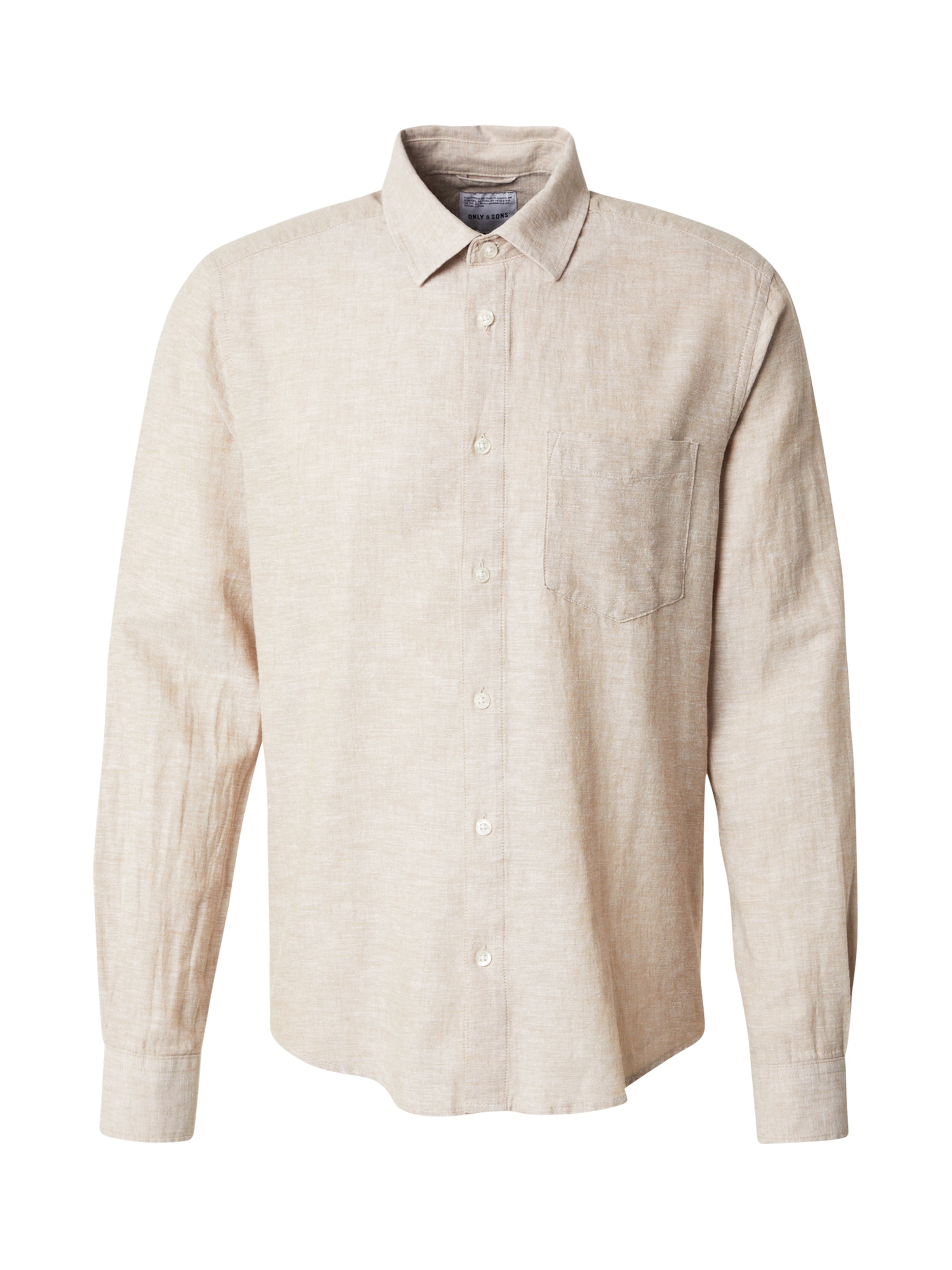 Only & Sons Regular fit Button Up Shirt 'ONSCaiden' in Beige: front