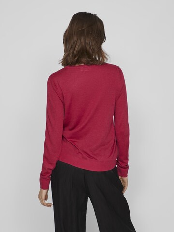 VILA Sweater 'ABELLA' in Red