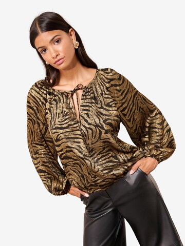 Friends Like These Blouse in Gold: front