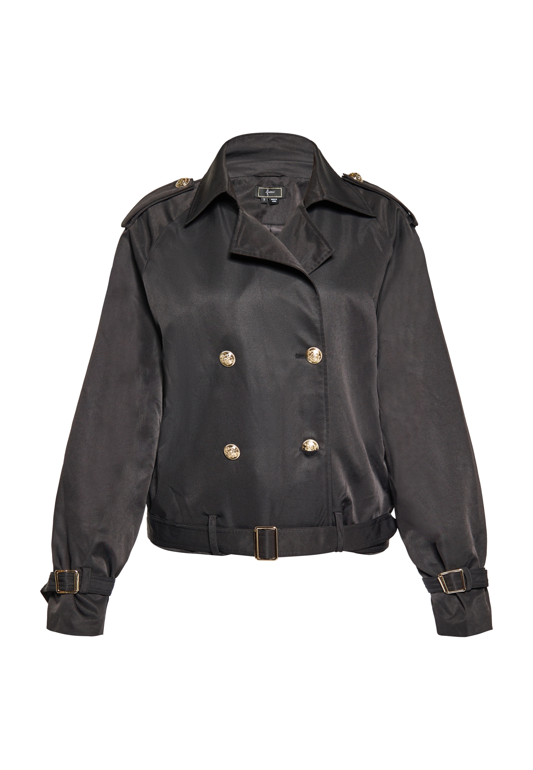 faina - Casaco meia-estação em preto: frente