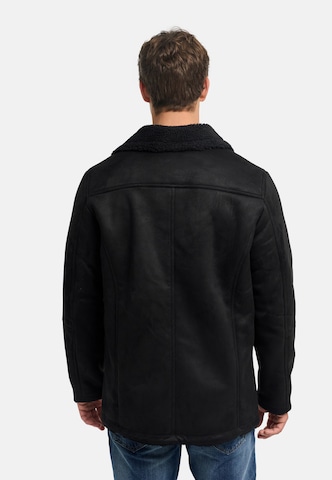 INDICODE JEANS Winterjas 'Crocky' in Zwart