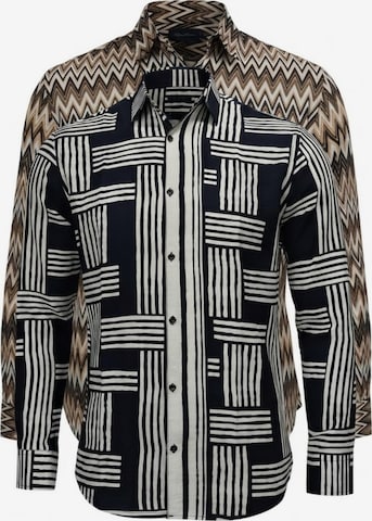 Chemise 'Viscos floral pattern 2pc' Radwa en marron : devant