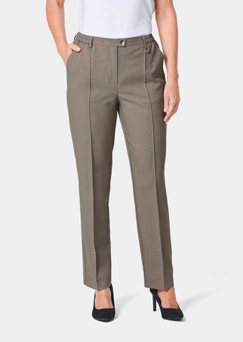 Regular Pantalon à plis 'Anna' Goldner en beige : devant
