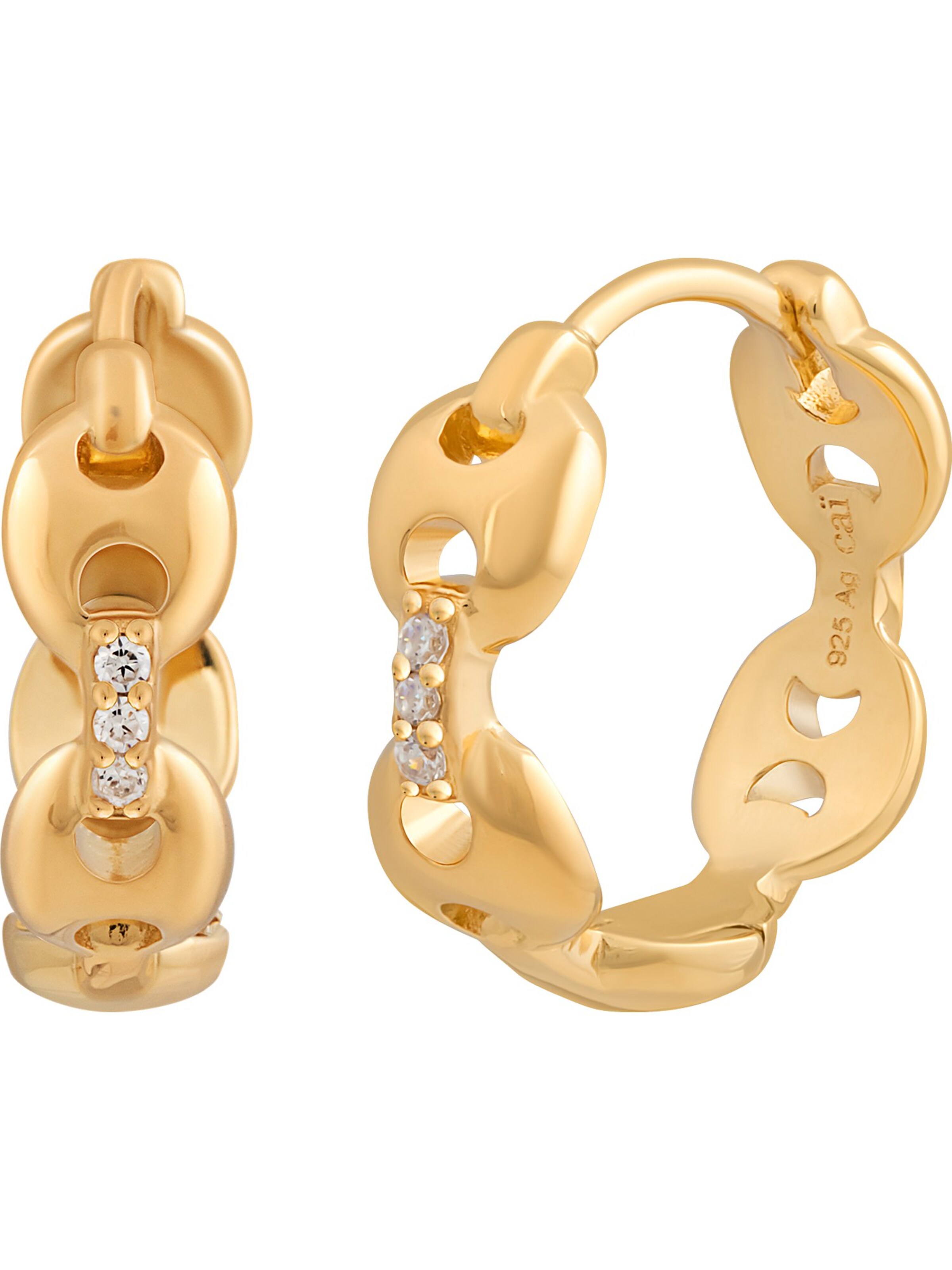 caï Ohrringe in Gold: Vorderseite