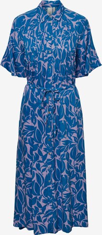 Y.A.S Košilové šaty 'Lefira' – modrá: přední strana