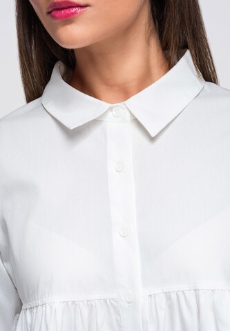 Ombre Bluse in Weiß