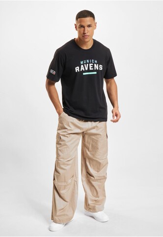 DEF T-Shirt 'DefShop x European League of Football Munich Ravens' in Schwarz