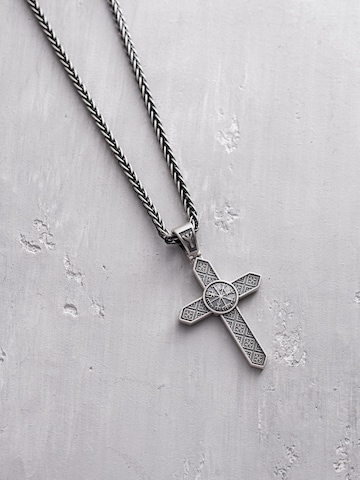 REYTEL Pendant 'VEGVISIR. WYSZYWANKA SWAROGA mini' in Silver: front