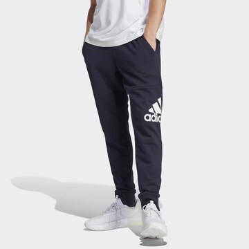 ADIDAS SPORTSWEAR Tapered Sporthose 'Essentials' in Blau: predná strana