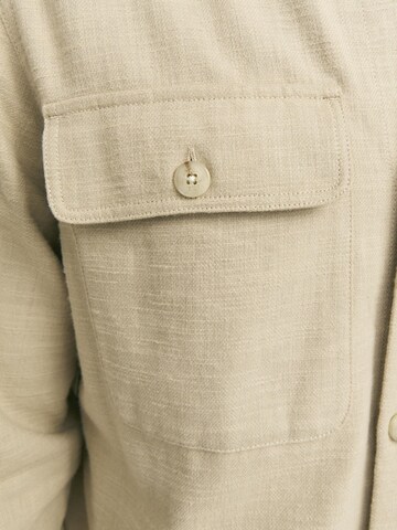 JACK & JONES Comfort fit Overhemd in Beige