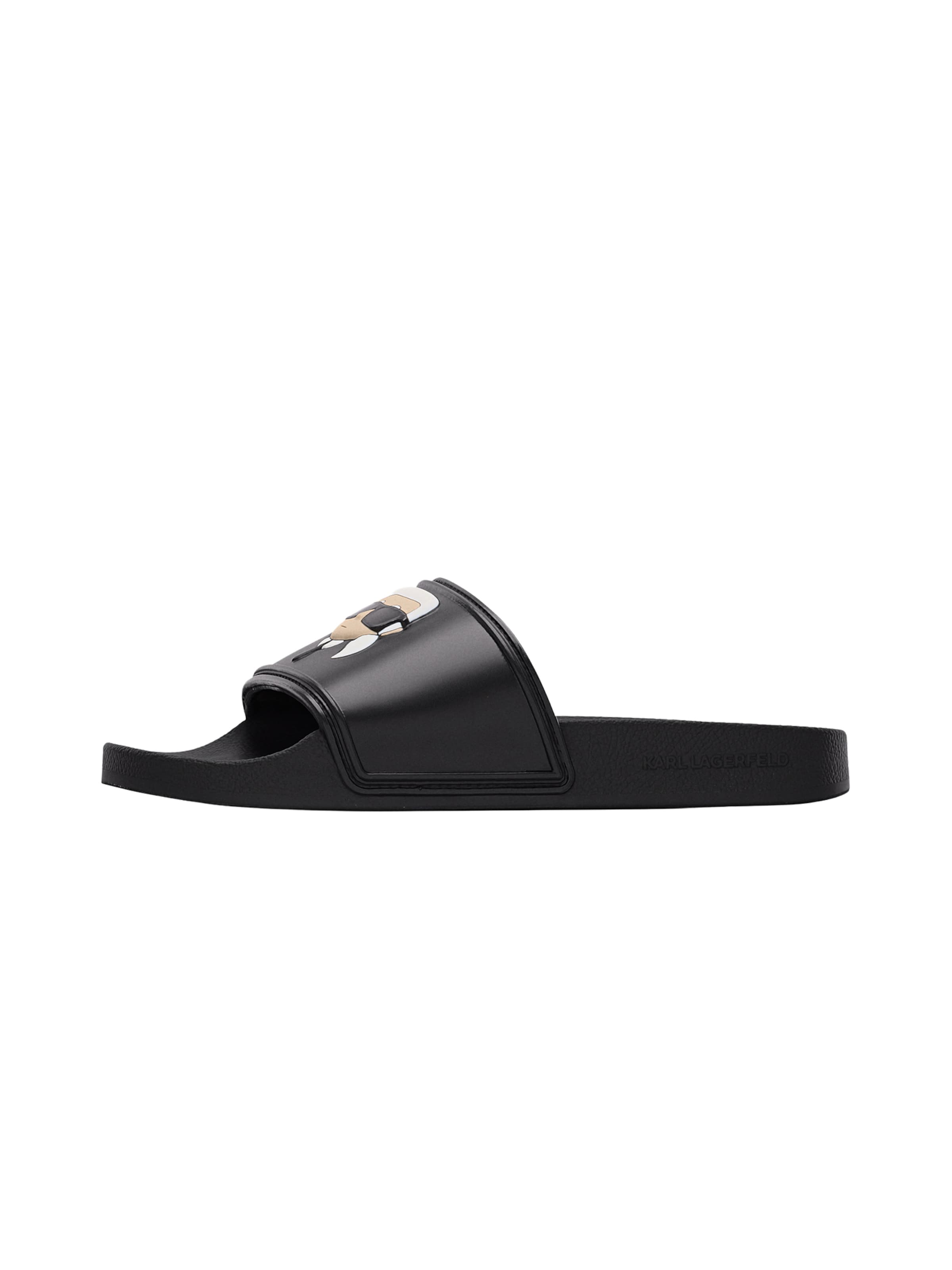 Karl Lagerfeld - Sapato aberto em preto: frente