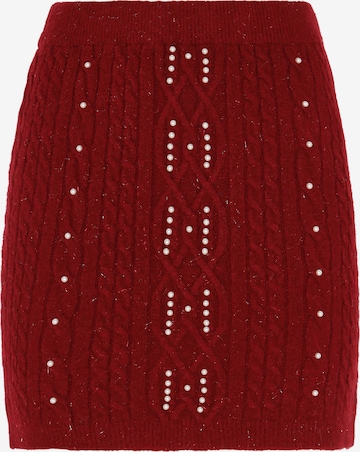 Gonna di faina in rosso: frontale