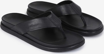 Kazar T-bar sandals in Black