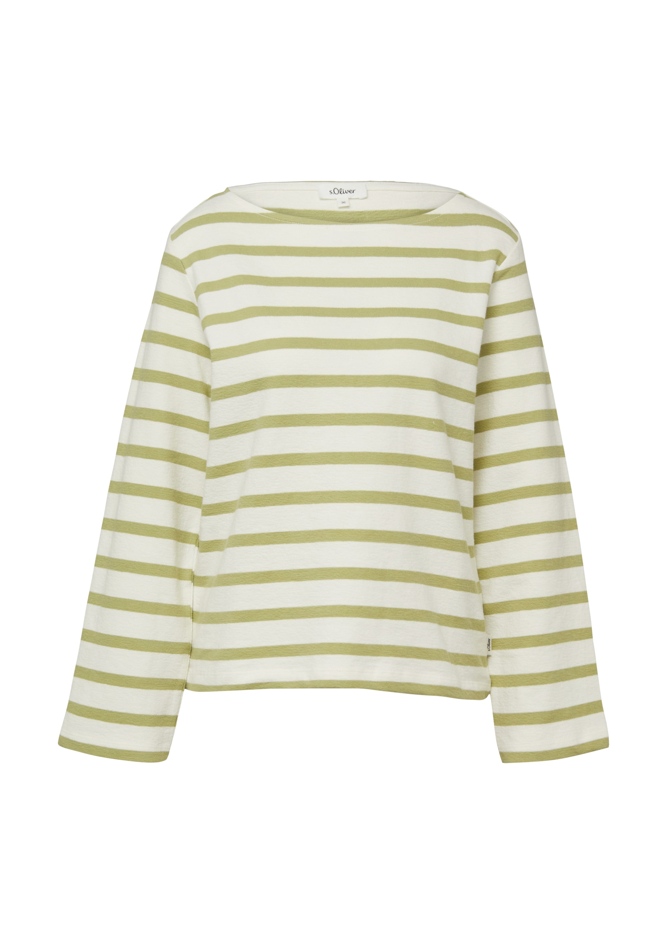 s.Oliver Sweatshirt in Grün: Vorderseite