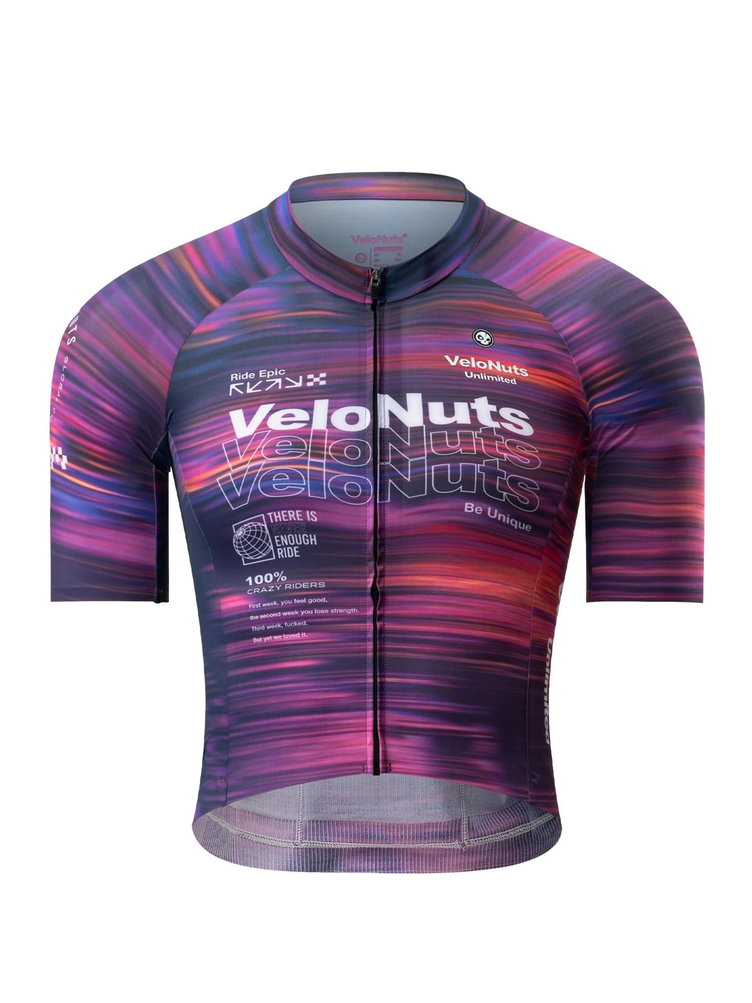 VeloNuts Jersey 'Damen Kurzarm Fahrradtrikot Atmungsaktiv Sommer' in Purple: front