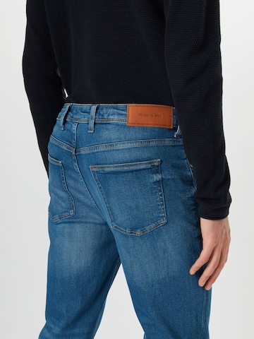 Slimfit Jeans 'Alba Lebron' di River Island in blu