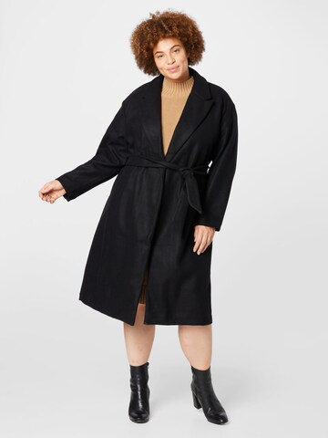 Vero Moda Curve Between-Seasons Coat 'Fortune' in Black: front