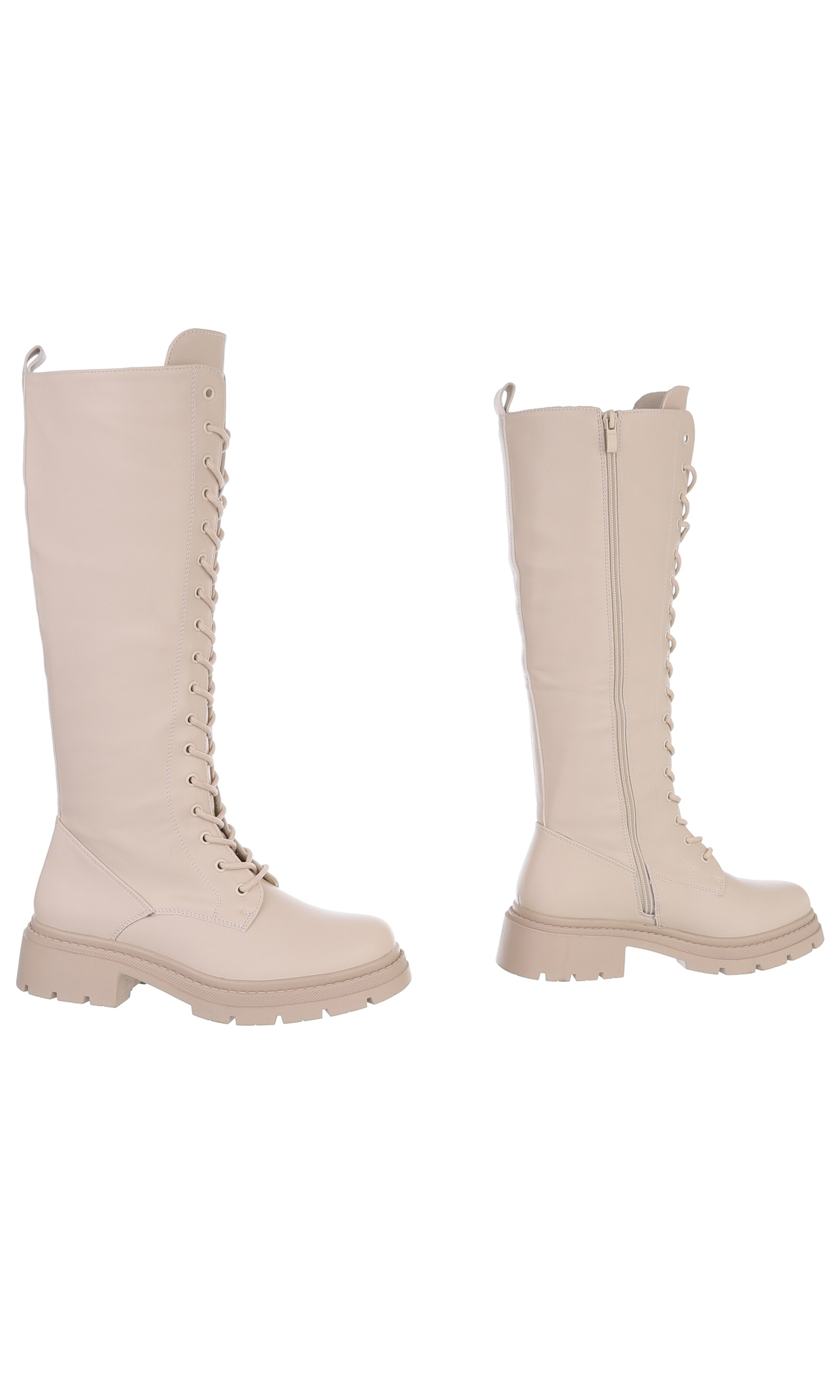 Ital-Design Schnürstiefel in Beige