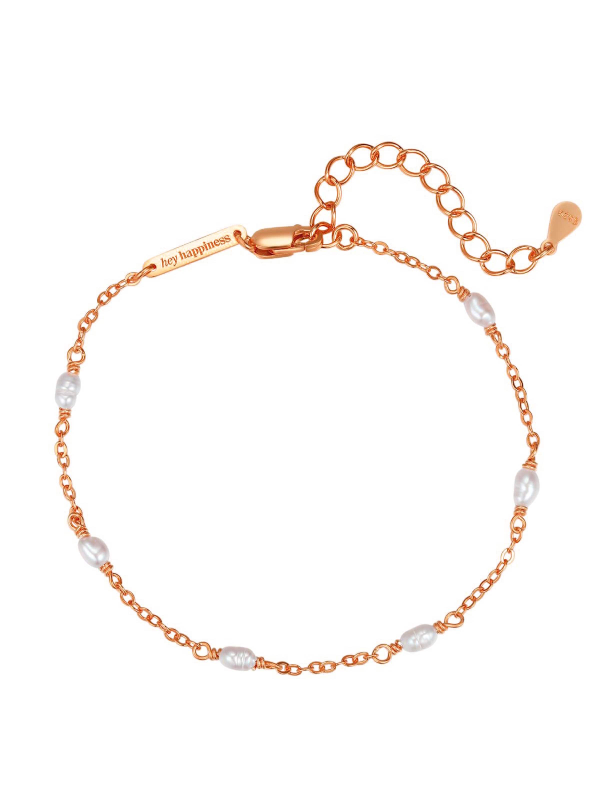 Braccialetto 'Pearl Line' di Hey Happiness in oro