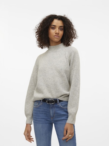 VERO MODA Trui 'Leaf' in Grijs: voorkant