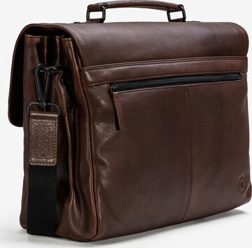 Farmhood Document Bag in Brown: front