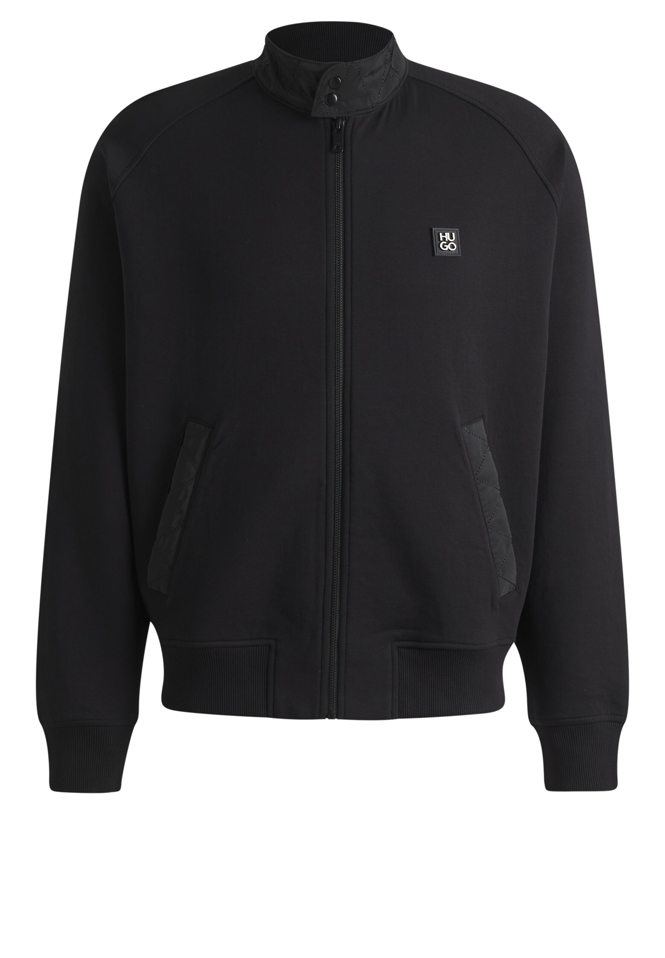 HUGO Sweatjacke 'Diwano' in Schwarz: Vorderseite
