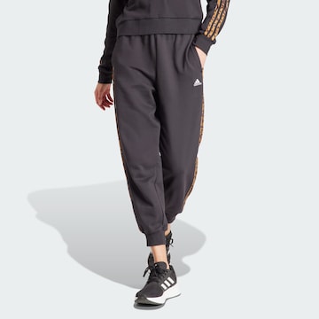 ADIDAS SPORTSWEAR Tapered Workout Pants 'Essentials' in Black: front