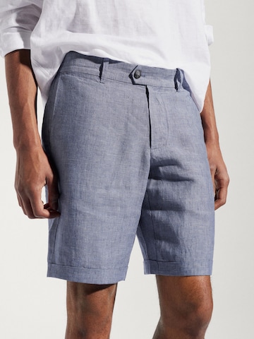 MANGO MAN Normální Chino kalhoty 'LISBOA' – modrá