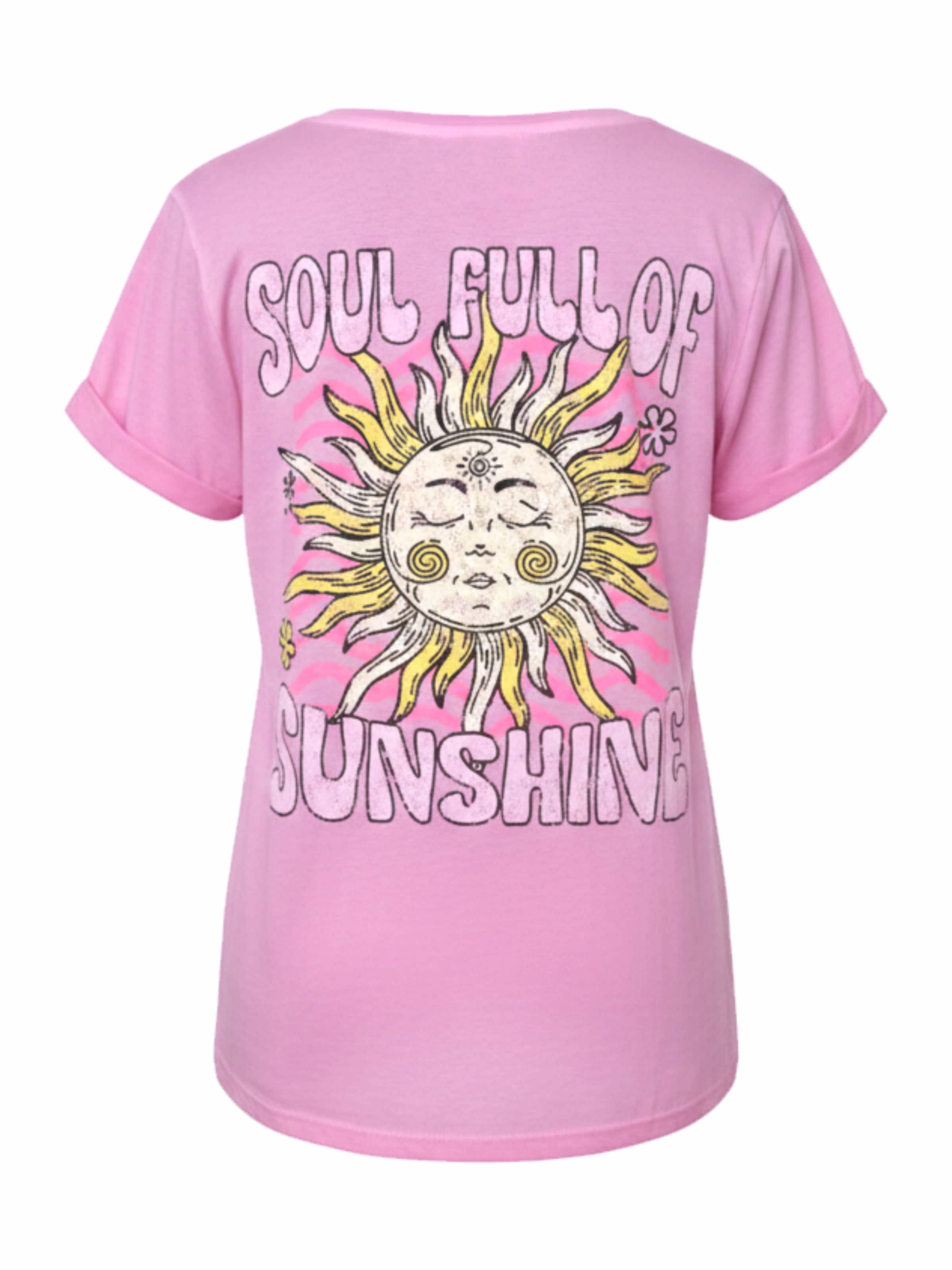 Maglietta 'Tshirt Soulful Sunshine pink' di LIKS. Munich in rosa
