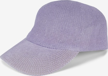 styleBREAKER Cap 'Papierstroh Baseball Cap' in Lila: Vorderseite