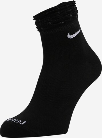 NIKE Athletic Socks in Black: front