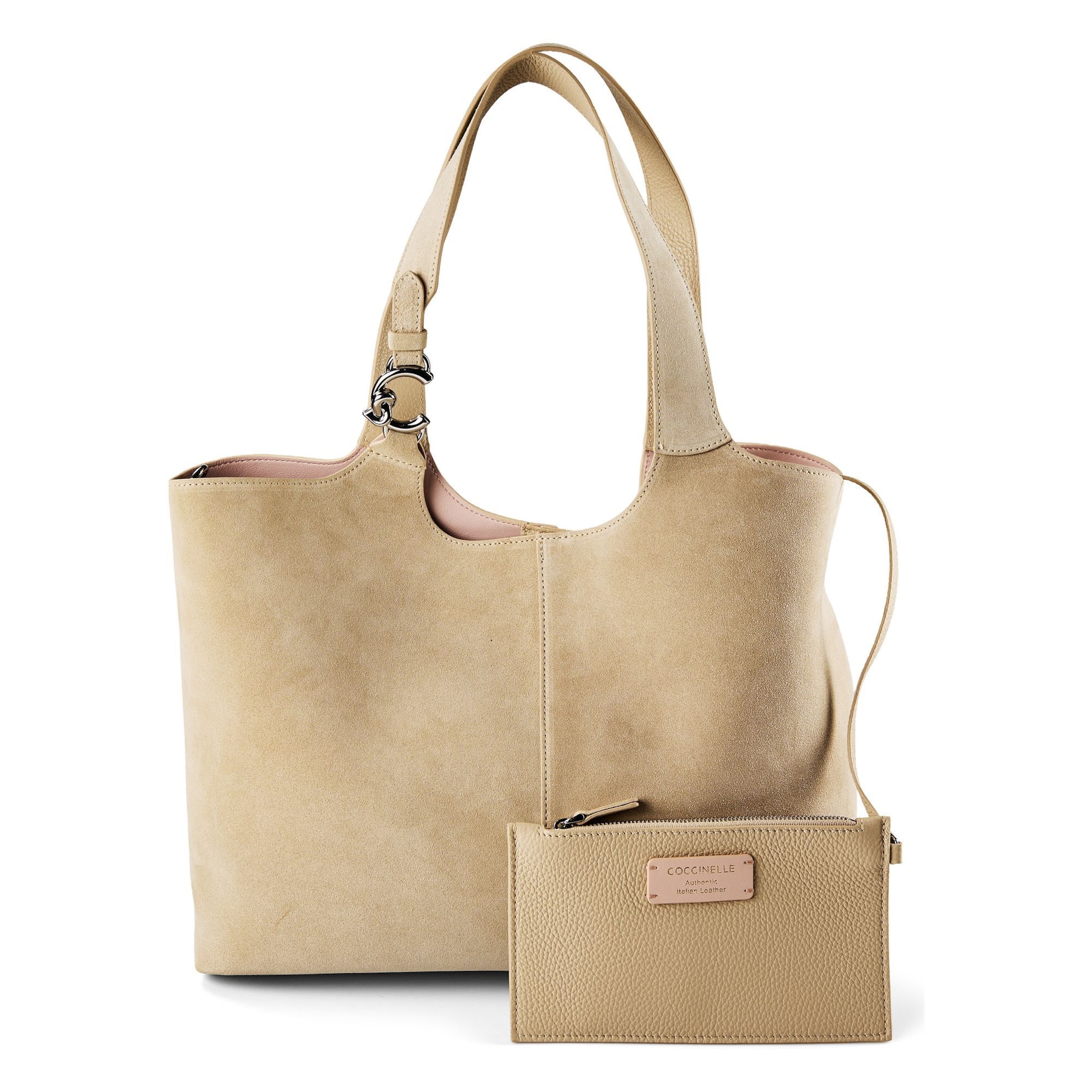 Sac bandoulière Coccinelle en rose : devant