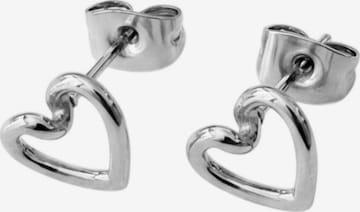 PURELEI - Brincos 'Hearts Of Love' em prata: frente